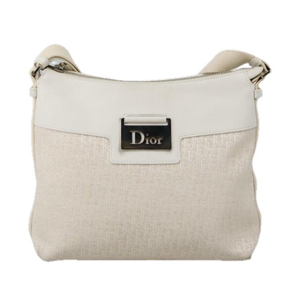 DIOR Trotter Canvas Shoulder Bag White - Picture 2 of 12